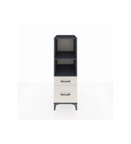 Kronos Dolap 2 Raflı 2 Çekmeceli 44x59x134 Antrasit-Aytaşı