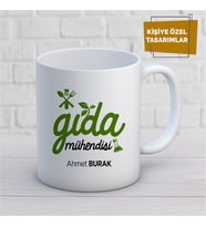 Kişiye Özel İsim Yazılabilir Gıda Mühendisi Kupa Bardak