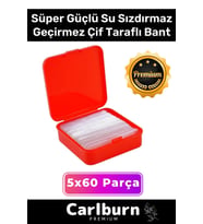 Özel Süper Güçlü Yapışkan Kolay Çıkarılabilir Çok Amaçlı 60 Parça Çift Taraflı Şeffaf Bant 5 Adet