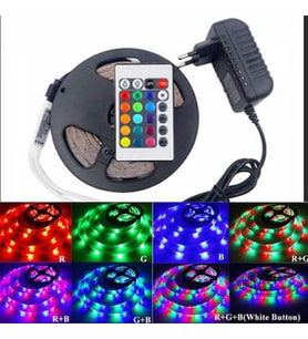3 Çipli RGB İç Mekan Şerit Led 5 Metre Dekoratif Aydınlatma