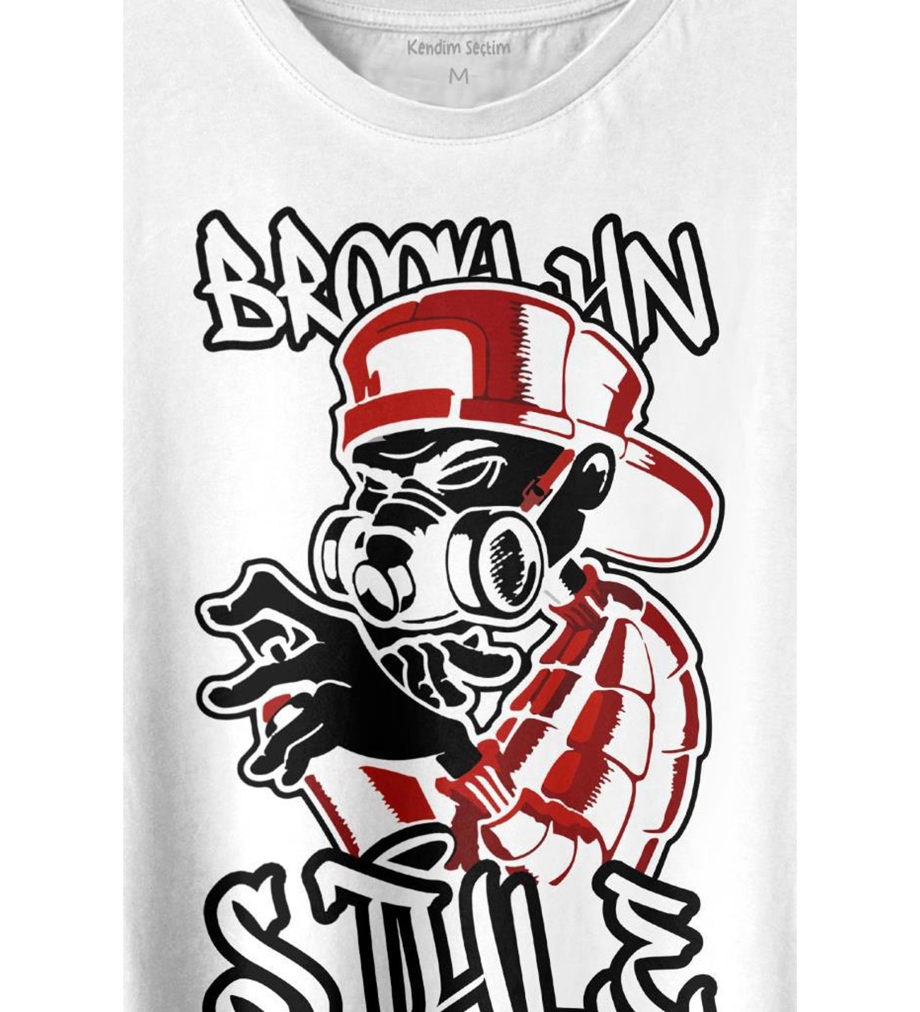 Brooklyn Hip Hop Rap Music Grafitti Baskılı Tişört Unisex T-shirt