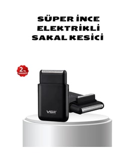 Mey İthalat® Elektrikli Tıraş Makinesi Çift Başlıklı Ultra İnce Tasarım