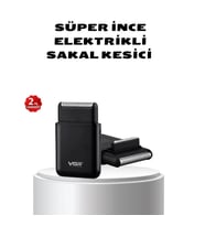 Mey İthalat® Elektrikli Tıraş Makinesi Çift Başlıklı Ultra İnce Tasarım