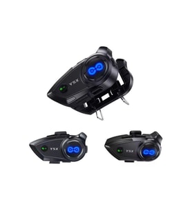 Y5x Rgb Işıklı Intercom 5 Kişi Bağlantılı 1000mah Motosiklet Bluetooth Kulaklık Seti