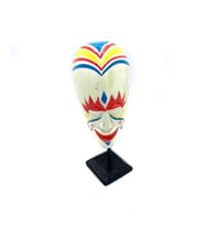 Stantlı Beyaz Mask Totem El Yapımı 30 cm (Karışık)