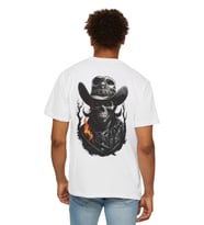 Erkek Baskılı Motorcu T-shirt (Beyaz)
