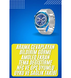 2025 Model Yuvarlak Ekran Android İos Uyumlu Gps Takibi Yapabilen Akıllı Saat