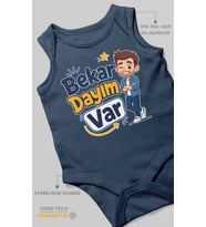 Bekar Dayım Var! Sıfır Kol Bebek Zıbını %100 Pamuk
