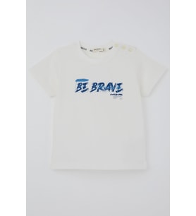 Breeze Erkek Çocuk Tişört Grafiti Baskılı 2-6 Yaş, Ekru