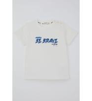 Breeze Erkek Çocuk Tişört Grafiti Baskılı 2-6 Yaş, Ekru