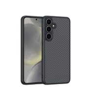 Galaxy S25 Plus Kılıf Magsafe Şarj Özellikli Karbon Fiber Tasarımlı Ultra İnce SlimFit Kapak (Siyah)