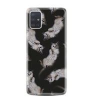 Samsung a71 A72 A73 A7 A9 2018 C7 C9 Kılıf Desenli Silikon Sevimli Kedicikler 1785