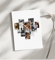 Kişiye Özel Fotoğraflı Kalp Tasarım Çerçevesiz Poster  Kişiye Özel 10 Fotoğraflı Kalp Kolaj Tasarımlı Poster, Sevgililer Günü, ıldönümü, Doğum Günü Hediyesi (Çok Renkli)