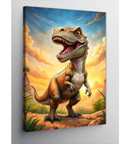 Kanvas Tablo Doğadaki Sevimli T Rex