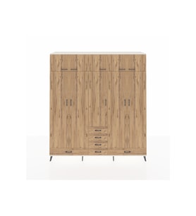 Hyperion Gardrop 6 Raflı 6 Çekmeceli 4 Askılı 220x44x243 Aytaşı-Çam/Çam