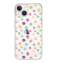 PrintiFy Apple  iPhone 14 ile Uyumlu 1mm Slim Fit Water Color 6 Baskılı Şeffaf  Kılıf