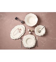 Porland Vintage Platin 58 Parça 12 Kişilik Yemek Takımı  04ALM007027