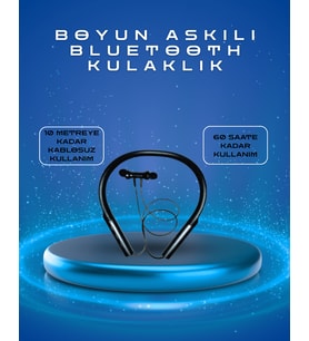 Polygold PG-100 Type-C Şarjlı Bluetooth Kulaklık - Boyun Askılı, Uzun Pil Ömürlü, Mikrofonlu