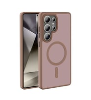 Coverzone Samsung Galaxy S25 Ultra ile uyumlu K?l?f Mat Arka Y�zeyli Magsafe ile uyumlu wireless ?arj Full Color Kamera Korumal? Tasar?m Galaxy S25 Ultra i�in Kapak (Bej, Galaxy S25 Ultra)