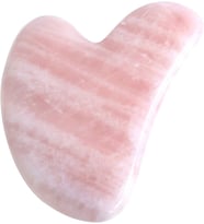 El yapımı doğal gül kuvars/yeşil yıldız taşı Gua Sha Guasha kazıma masaj aleti, kalp şeklinde kupür tahtası, akupunktur terapisi için (gül kuvars)