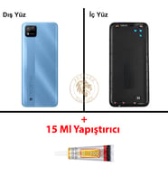 Oppo KAPAK Yapıştırıcı Realme C11 2021 Mavi Yapıştırıcı B-7000 Yapıştırıcı Arka Kapak Arka Cam Batarya Kapağı Lazer Kesim Kapak Pil Kapağı Back Cover