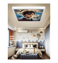 Çocuk Odası Harry Potter Avize, 60watt homojen tavan lambası, kolay montaj, modern 60x60 kare, beyaz