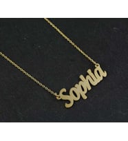 Altın Kaplama İsimli Özel Gümüş Kolye