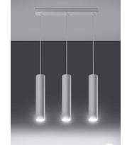 MYLİGHTS  SPOR MODERN LED AVİZE MASA ÜSTÜ SIRALI BEYAZ  IŞIK  AMPUL DAHİLDİR  LED AVİZE (Siyah)