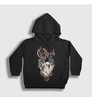 Presmono Unisex Çocuk Siyah Swan Opeth Kapüşonlu Sweatshirt 534251tt