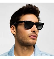 Wayfarer Siyah Polarize Unisex Güneş Gözlüğü Ln008