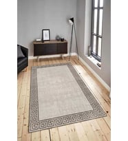 Dijital Baskılı Yıkanabilir Kaymaz Modern Renkli Salon Halısı Mutfak Halısı Yolluk ND-HY-1246 (Bej)