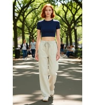 Kadın Gabardin Dokuma Geniş Paça Yüksek Bel Pantolon Fonksiyonel Dayanıklı Kaliteli Modern