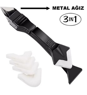 Silikon Sökme Ve Uygulama Seti Fayans Derz Silikon Kazıyıcı Sıyırıcı Ve Uygulayıcı Aparat Metal Ağız
