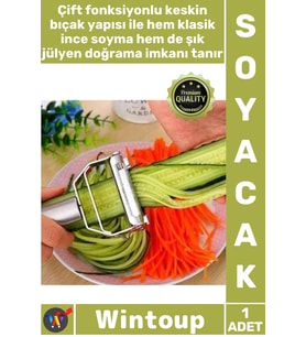 #Soyacak Paslanmaz Çelik Keskin Bıçaklı Ergonomik Profesyonel Pratik Jülyen Meyve Sebze Soyacağı