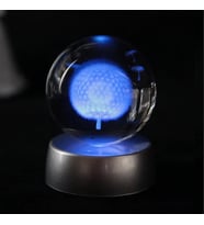 Dekoratif Renk Değiştiren Karahindiba Tasarımlı 3D Cam Küre