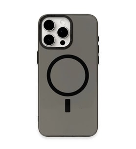 Apple İphone 15 Pro Kılıf Anka Pc Magneticsafe Sert Metal Kapak - Siyah