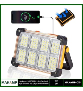 3600mah Pil 4 Kademeli Solarlı Led