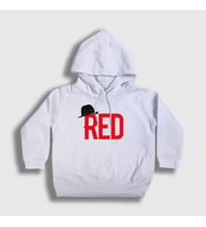 Presmono Unisex Çocuk Beyaz Hat The Blacklist Kapüşonlu Sweatshirt 183241tt