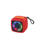 LED Işıklı Taşınabilir Bluetooth Hoparlör Askılı Mini Kablosuz Speaker 1200 mAh (Kırmızı)