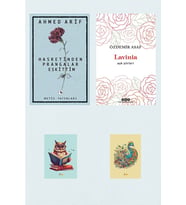 Hasretinden Prangalar Eskittim Ahmed Arif - Lavinia - Aşk Şiirleri Özdemir Asaf - (2 NOT DEFTERLİ) (Krem)
