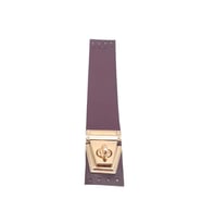 Angel Çanta Aksesuar 18x3.5 cm Suni Deri Mor Renk Kapak Light Gold Metalli