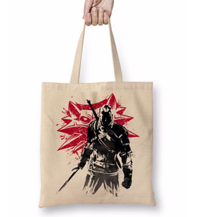 The Witcher Wolf Silhouette Bez Çanta Uzun Saplı