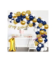 Çıtıpıtıstore Gold Lacivert Doğum Günü Balon Zincir Set