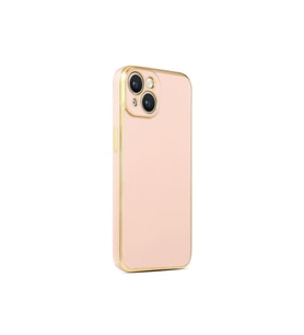 Apple iPhone 14 Plus Uyumlu Kılıf Zore Bark Kapak (Rose Gold Altın)