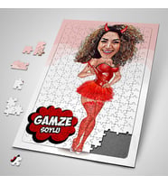 Kişiye Özel Hediye 240 Parça Tatlı Cadı Karikatürlü Puzzle