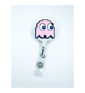 Pacman Pinky Figürlü Yoyo Yaka Kartlık Tutucu