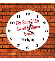 Bu Seneki En Güzel Hediyen Benim İsimli Yılbaşı Duvar Saati Kişiye Özel