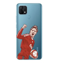 Oppo A15 / A15S Uyumlu Fernando Torres Desenli Şeffaf Telefon Kılıfı