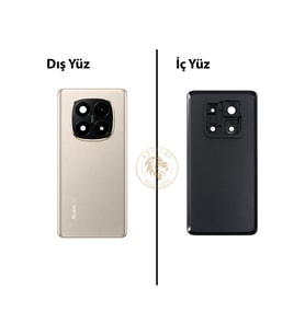 Yapıştırıcı Redmi Note 14 Plus 5G Lensli Gold Yapıştırıcı Arka Pil Kapağı + B-7000 Yapıştırıcı
