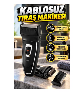 Profesyonel Kablosuz Tıraş Makinesi Sinek Kaydı Tıraş İçin T Başlık Teknolojili